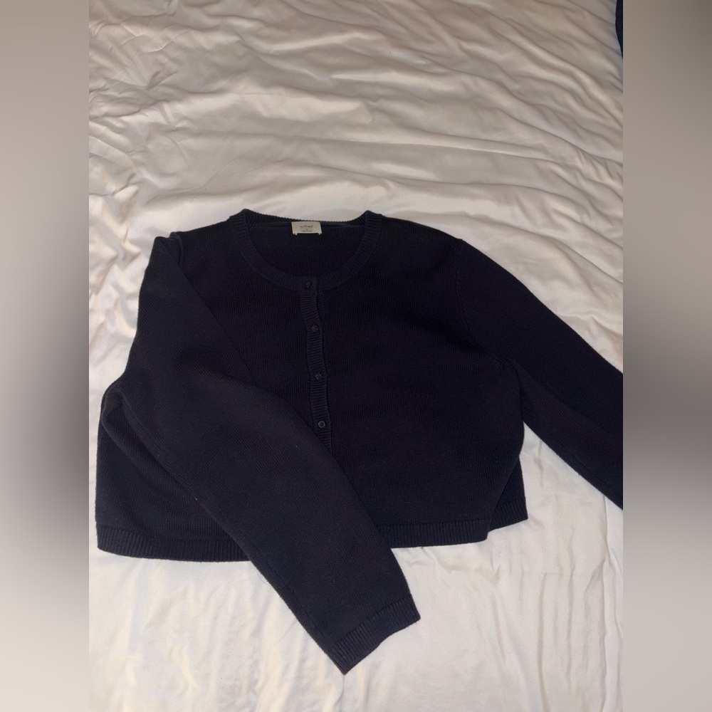 Wilfred Navy Cardigan Sweater